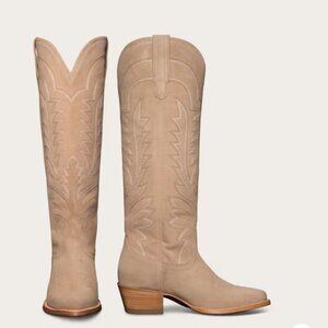 Tecovas The Abby Cowgirl Boot In Driftwood Suede Leather SIZE 7